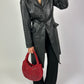 Long leather coat | Black