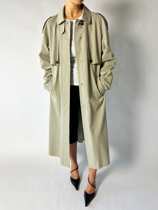 Long Mac coat | Stone beige