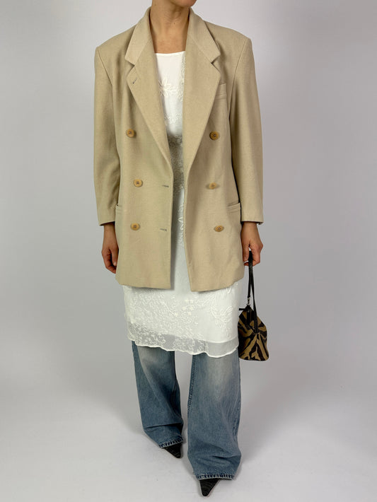 Sheer flower dress | Off white