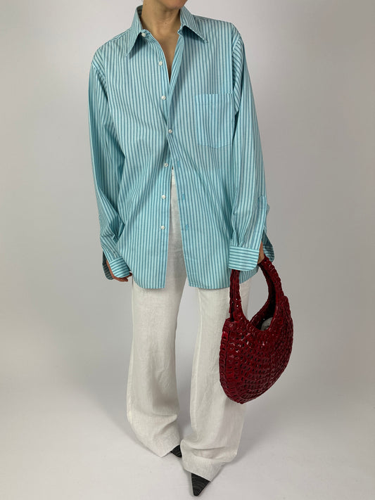 Oversized striped shirt | Mint
