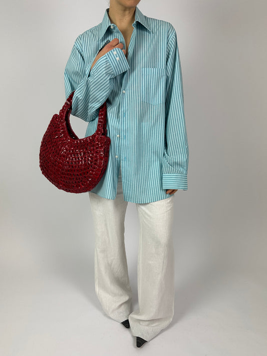 Oversized striped shirt | Mint