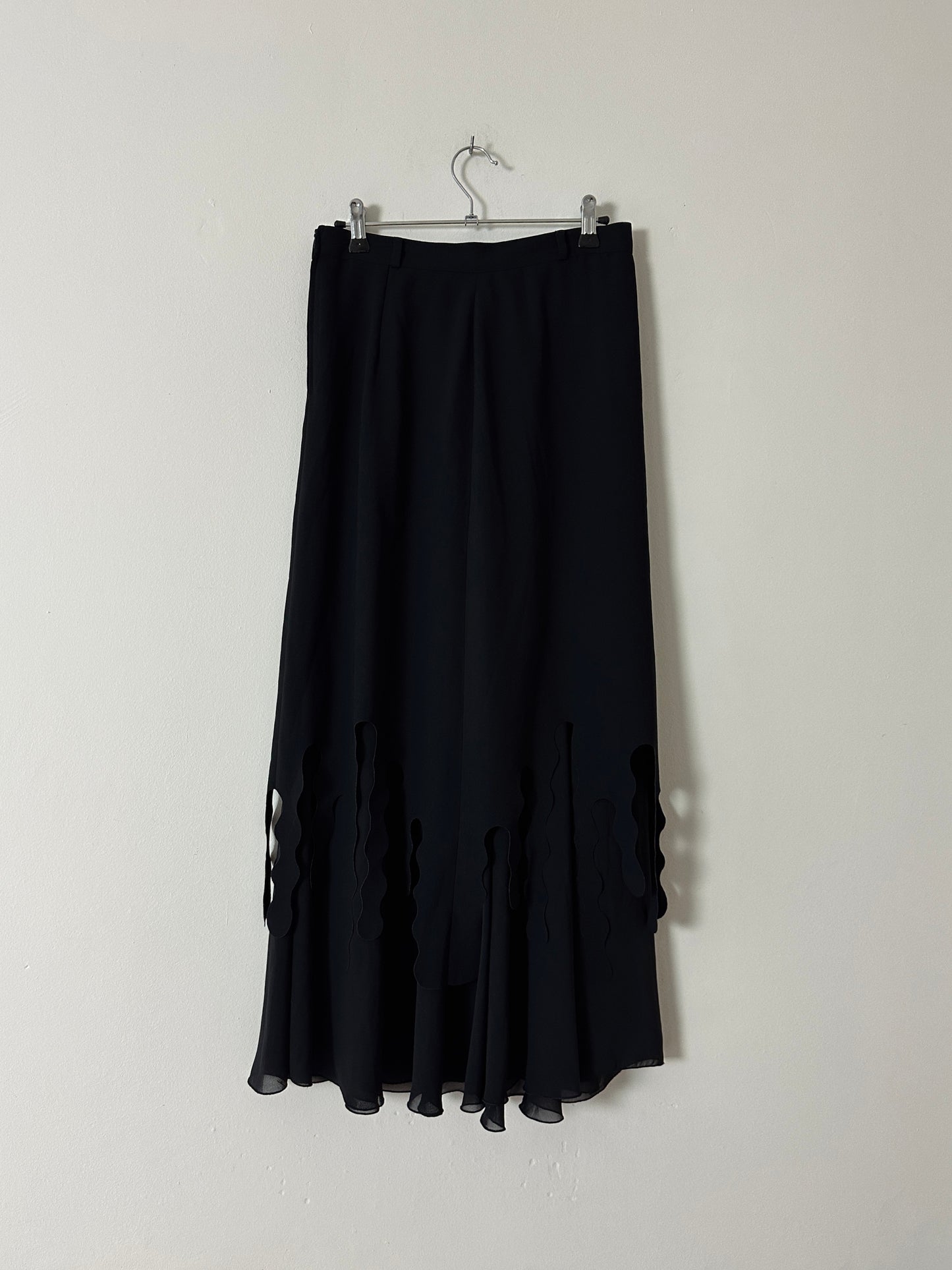 Sheer detailed skirt | Black