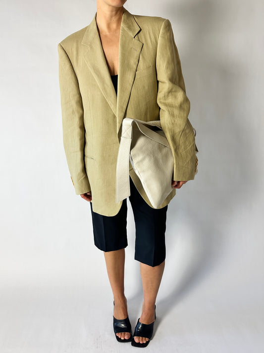 Linen blazer | Honey beige