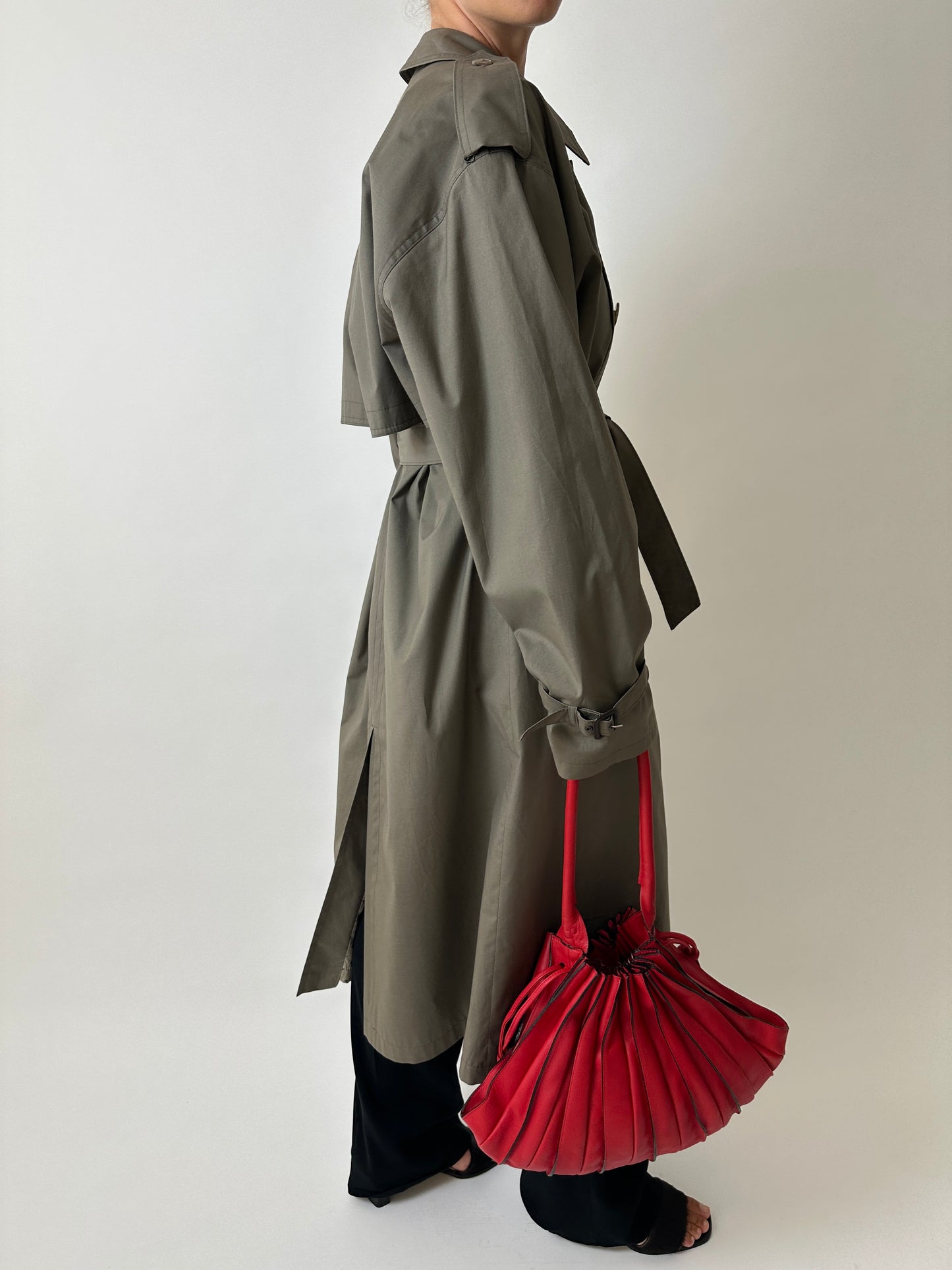 Oversized trench coat | Soft green