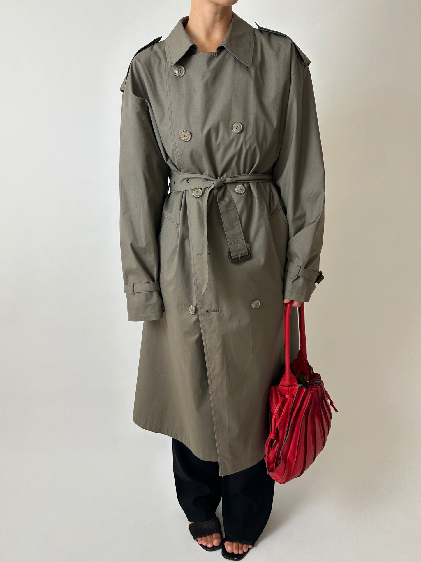Oversized trench coat | Soft green