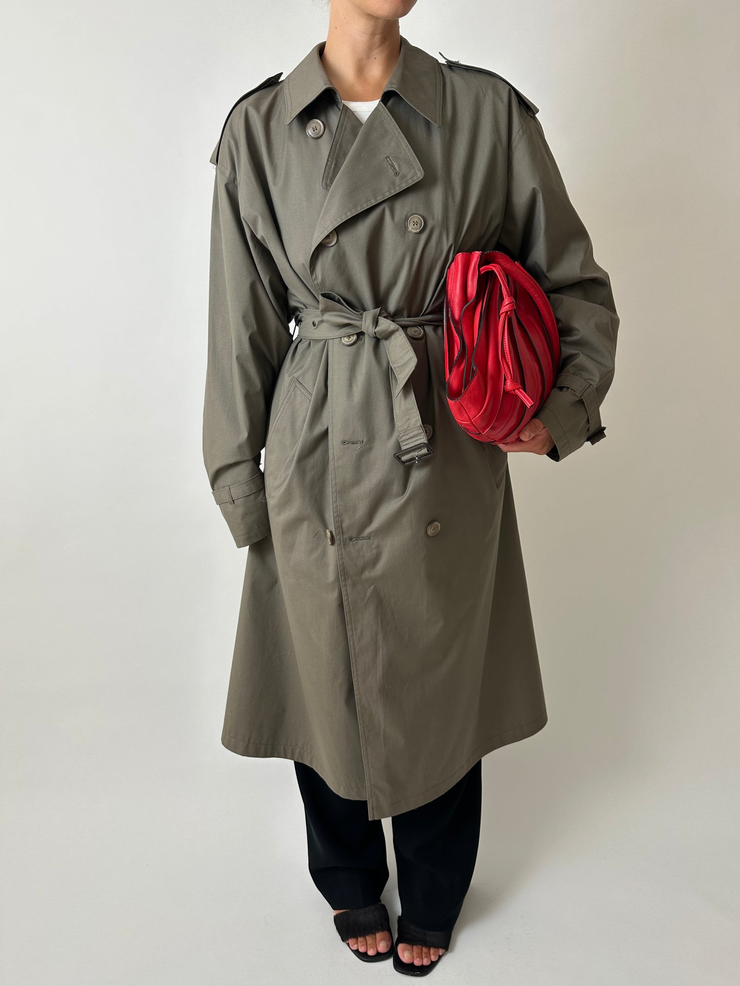 Oversized trench coat | Soft green