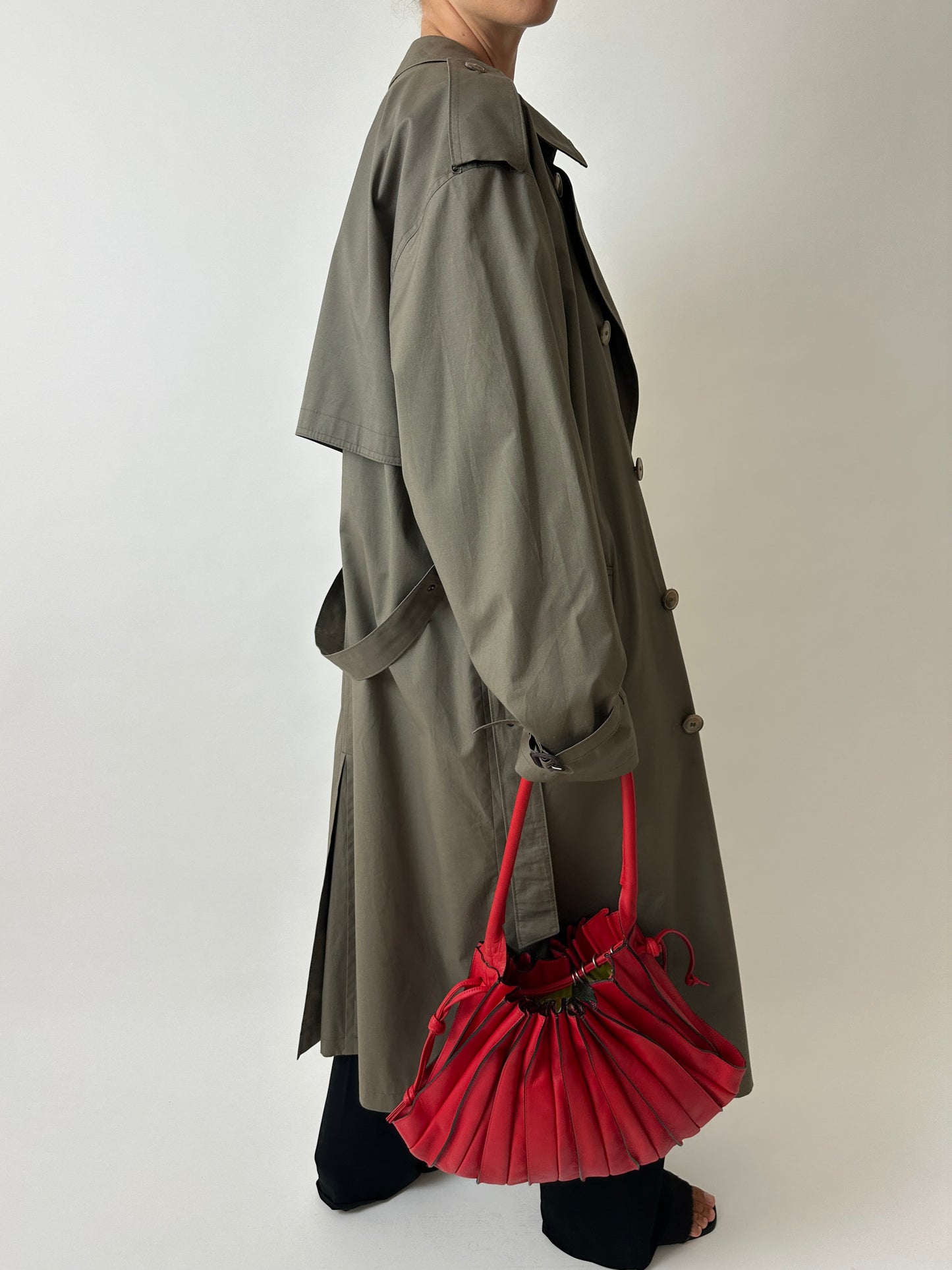 Oversized trench coat | Soft green