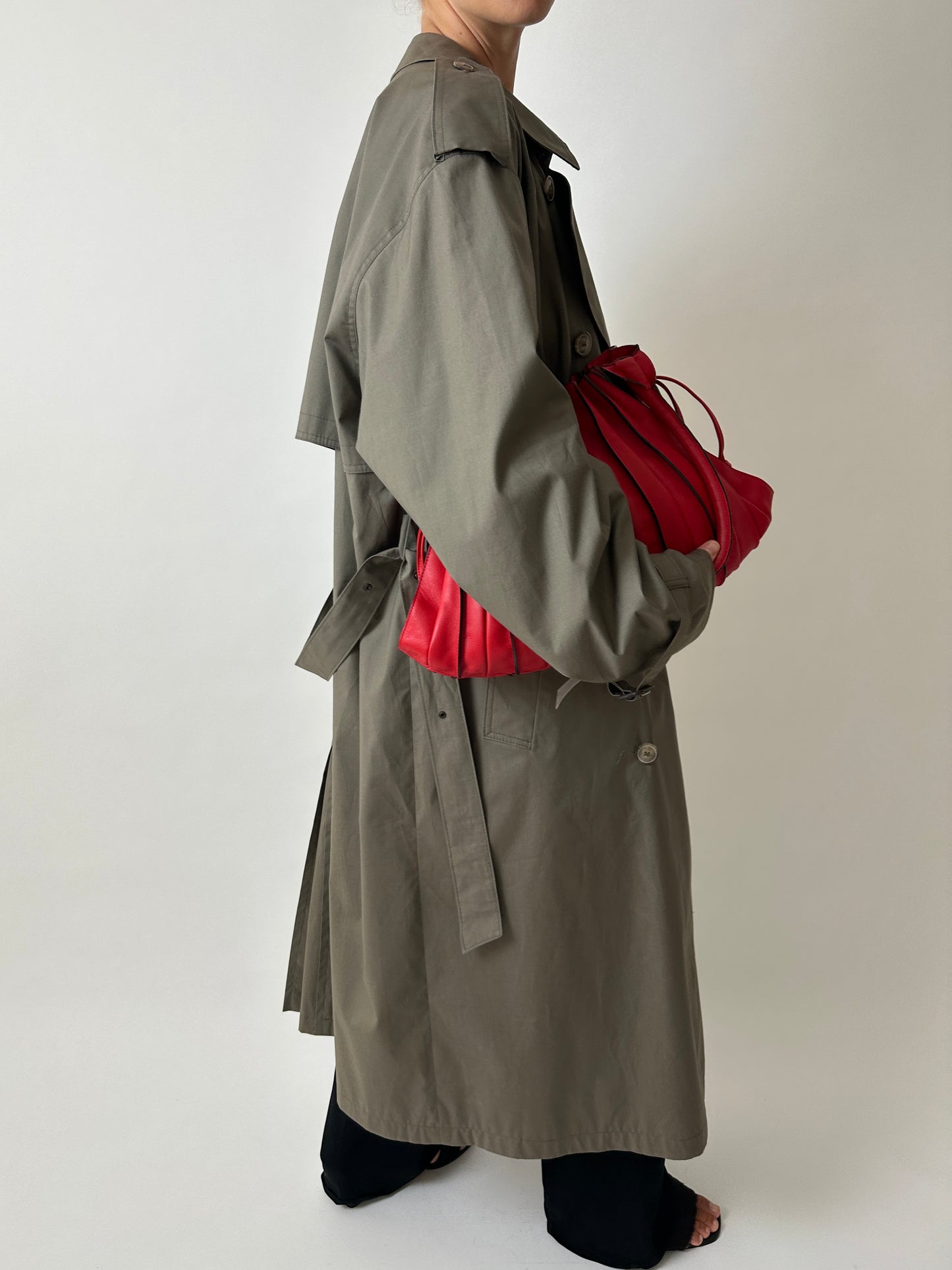 Oversized trench coat | Soft green