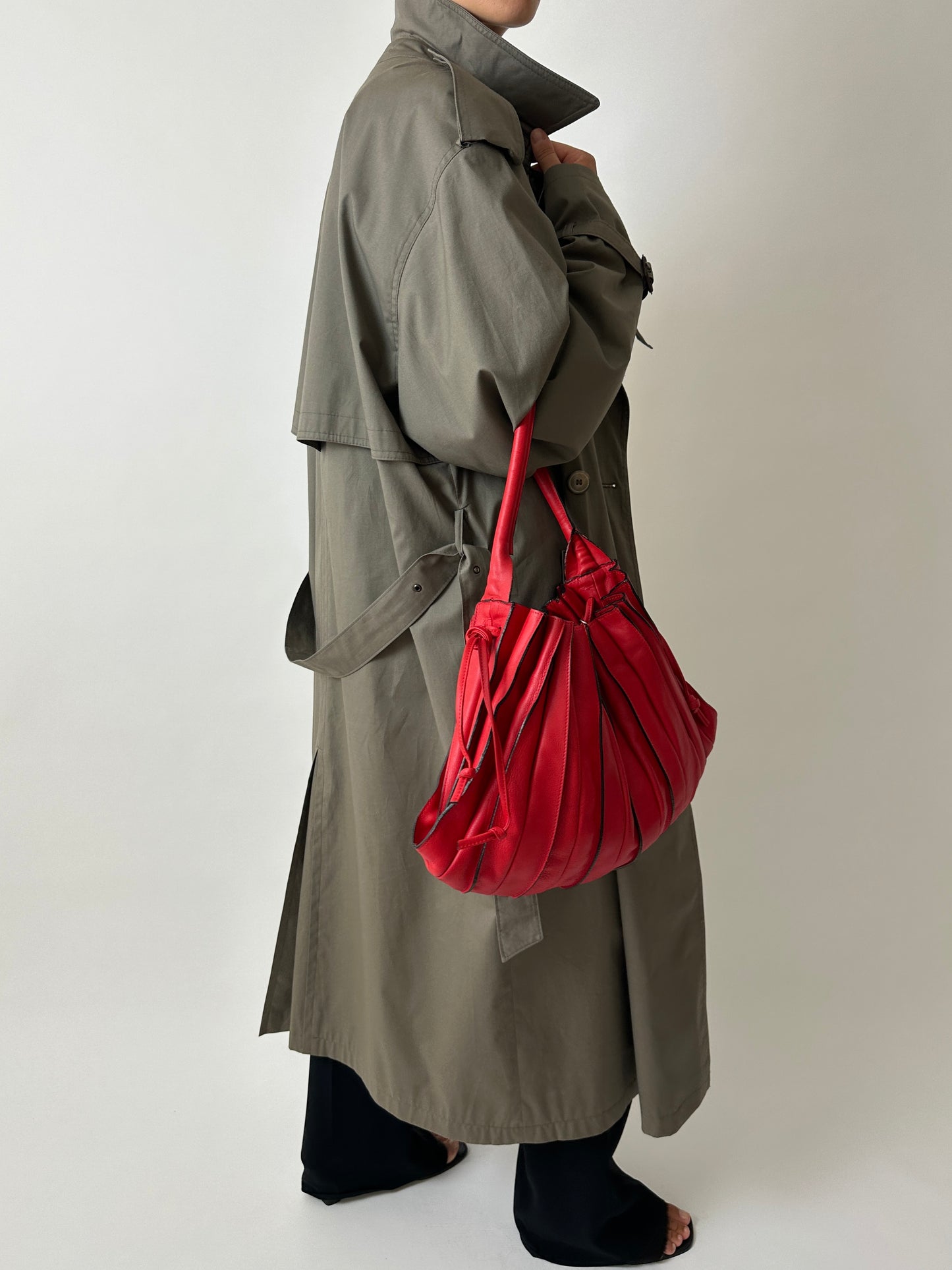 Oversized trench coat | Soft green
