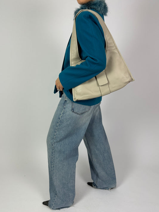 Leather shoulder bag | Stone