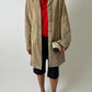 Long suede coat | Soft sand