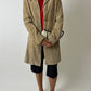Long suede coat | Soft sand