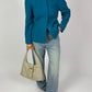Wool fur blazer jacket | Capri blue
