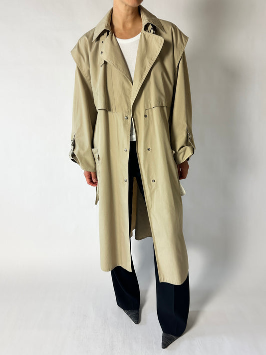 Long trench coat | Soft beige