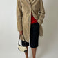 Mini leather shoulder bag | off white / brown