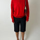 Cotton knitted polo | Red