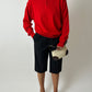 Cotton knitted polo | Red