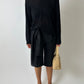 Silk sheer scarf | Black