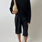 Croc embossed leather bag | Soft sand
