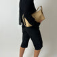 Silk sheer scarf | Black