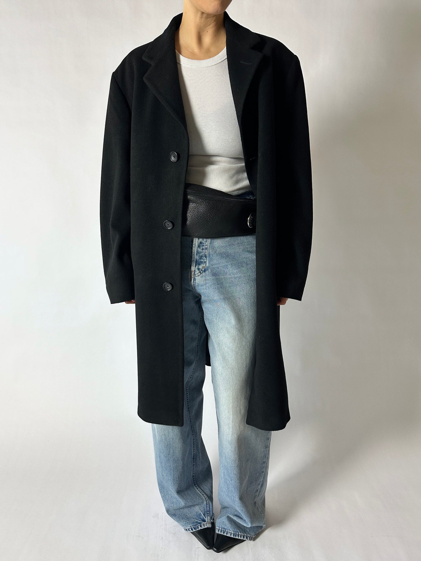 Long wool coat | Black