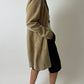 Long suede coat | Soft sand