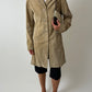 Long suede coat | Soft sand