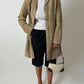 Long suede coat | Soft sand