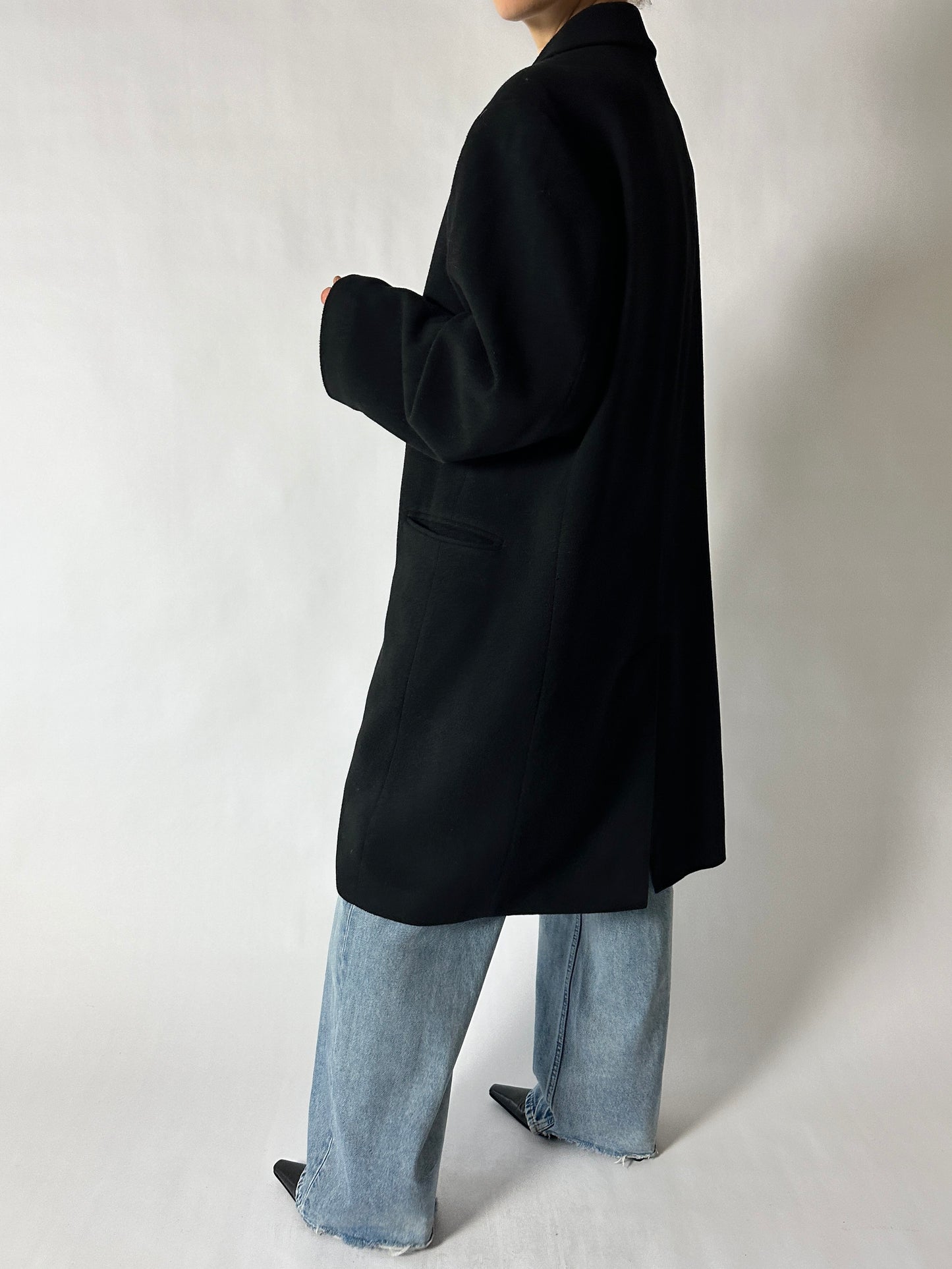Long wool coat | Black