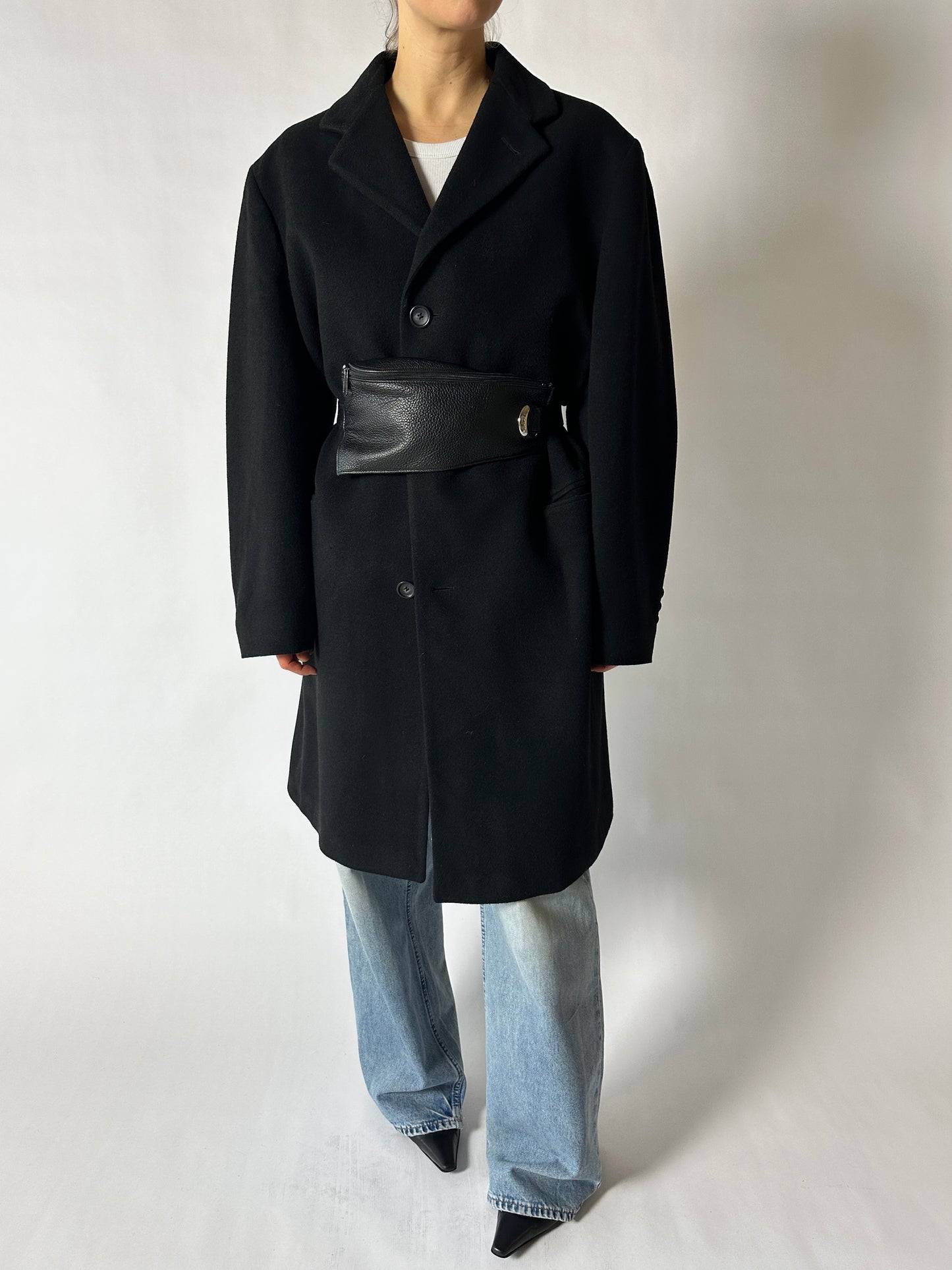 Leather belt bag | Black