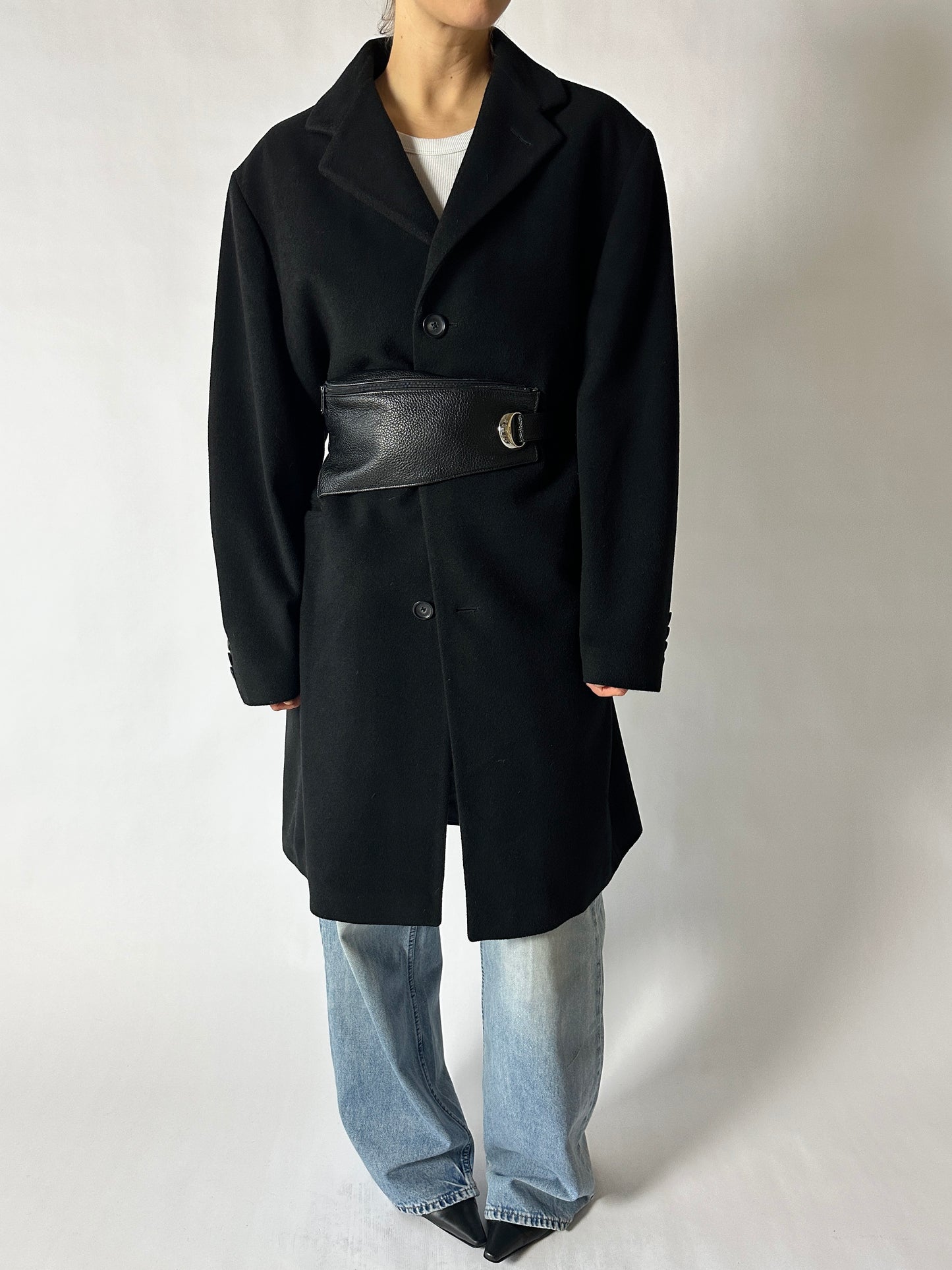 Long wool coat | Black