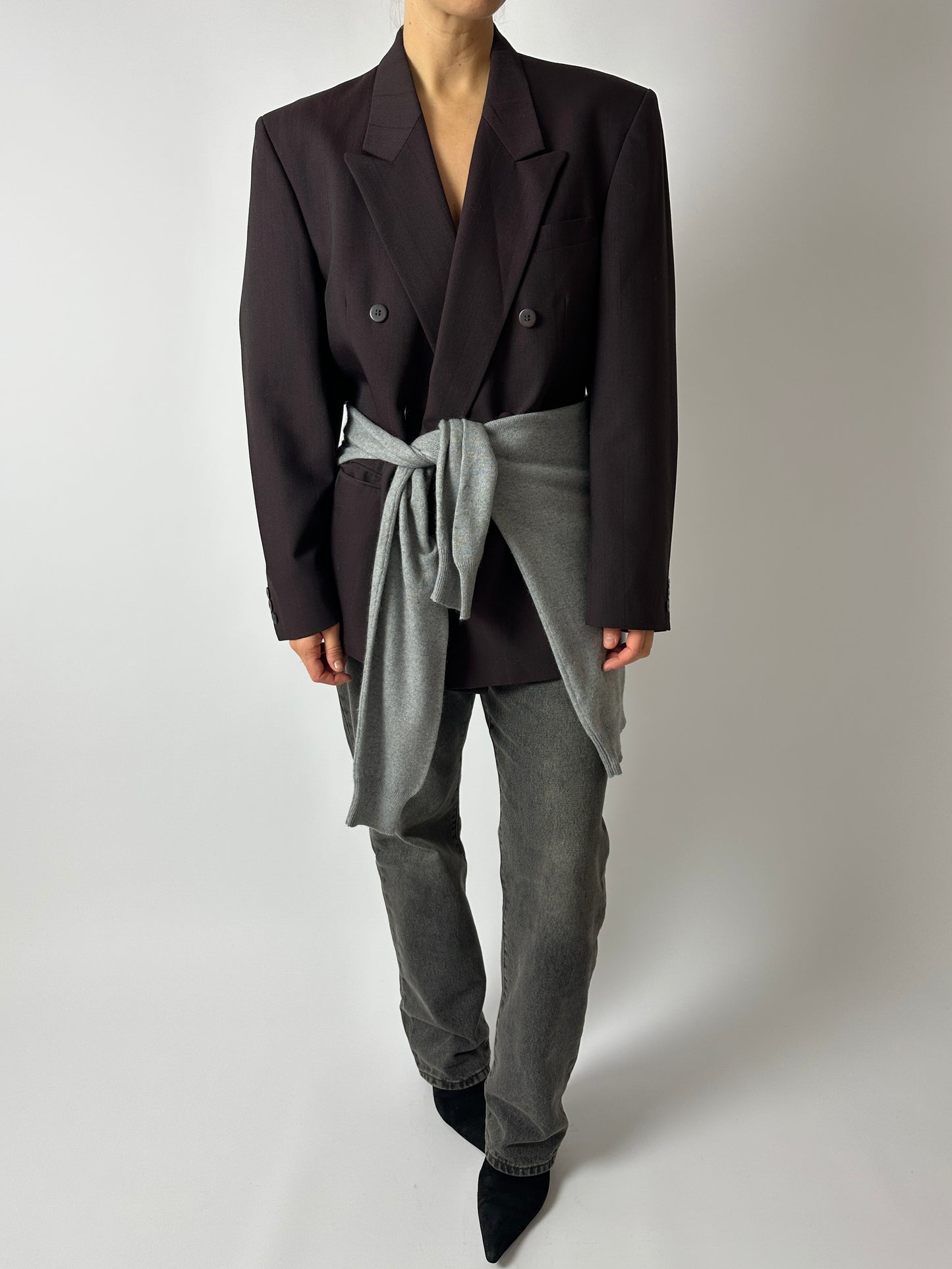 Double-breasted blazer | Deep Bordeaux