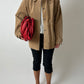 Suede relaxed jacket | Camel beige