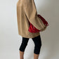 Suede relaxed jacket | Camel beige