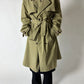 Long trench coat | Khaki green