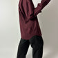 Oversized cotton shirt | Bordeaux