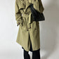 Long trench coat | Khaki green