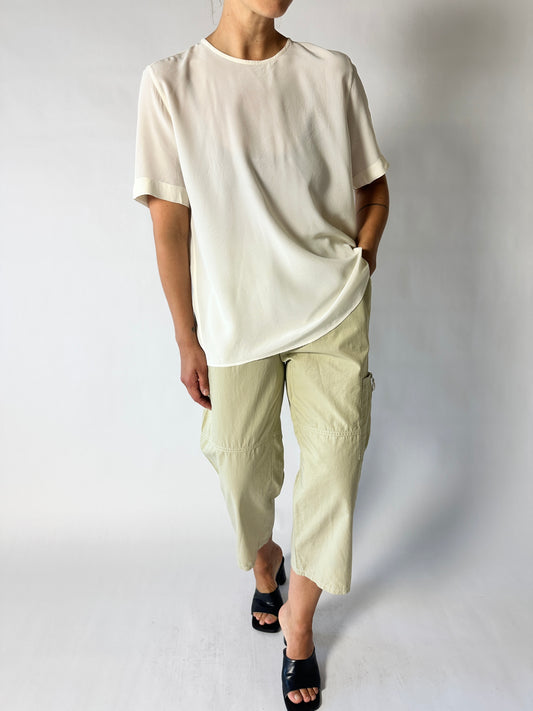 Cropped trousers | Soft beige