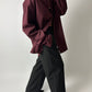 Oversized cotton shirt | Bordeaux