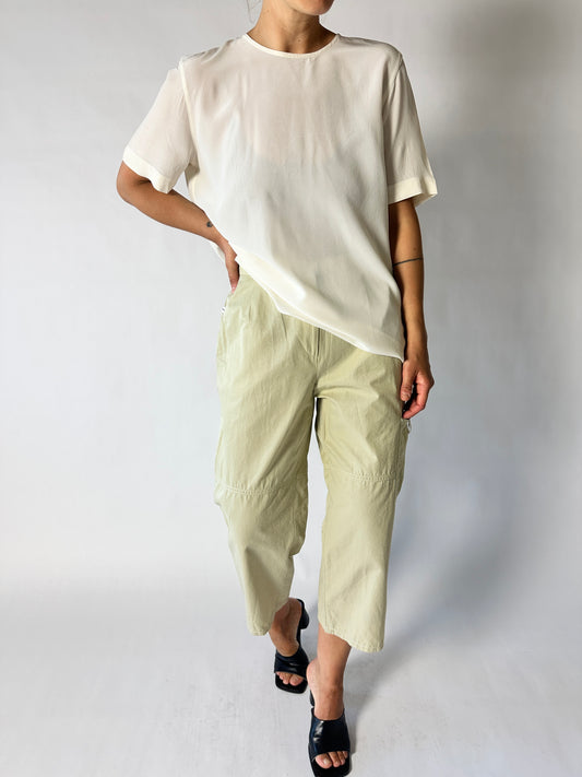Cropped trousers | Soft beige