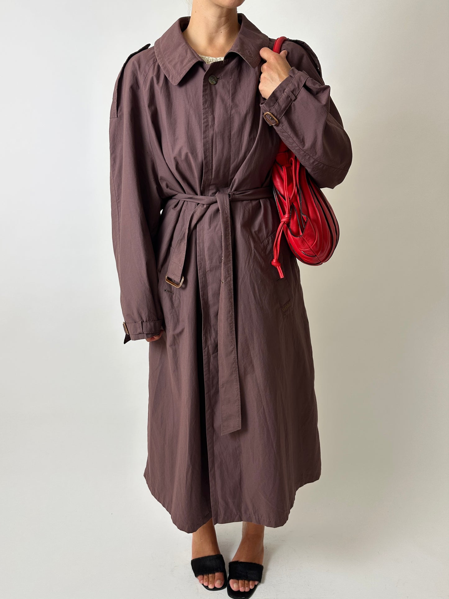 Oversized trench coat | Plum