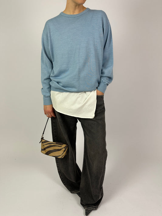 Wool blend jumper | Light Blue