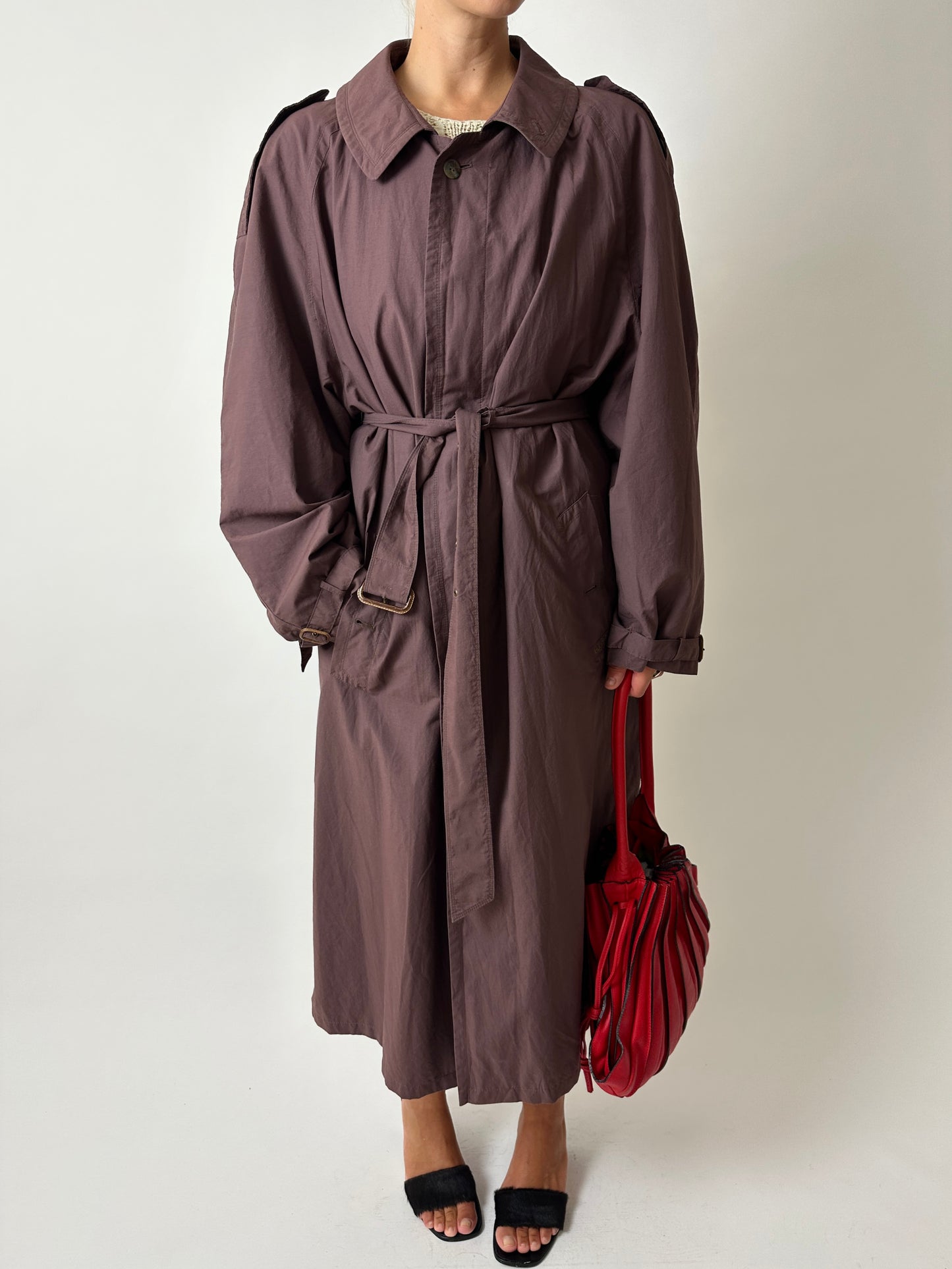 Oversized trench coat | Plum