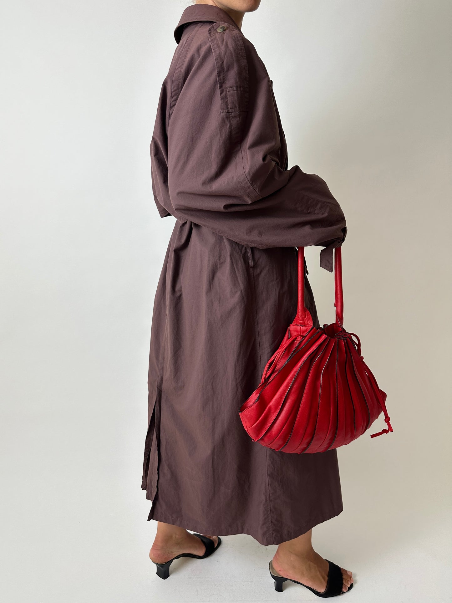 Oversized trench coat | Plum