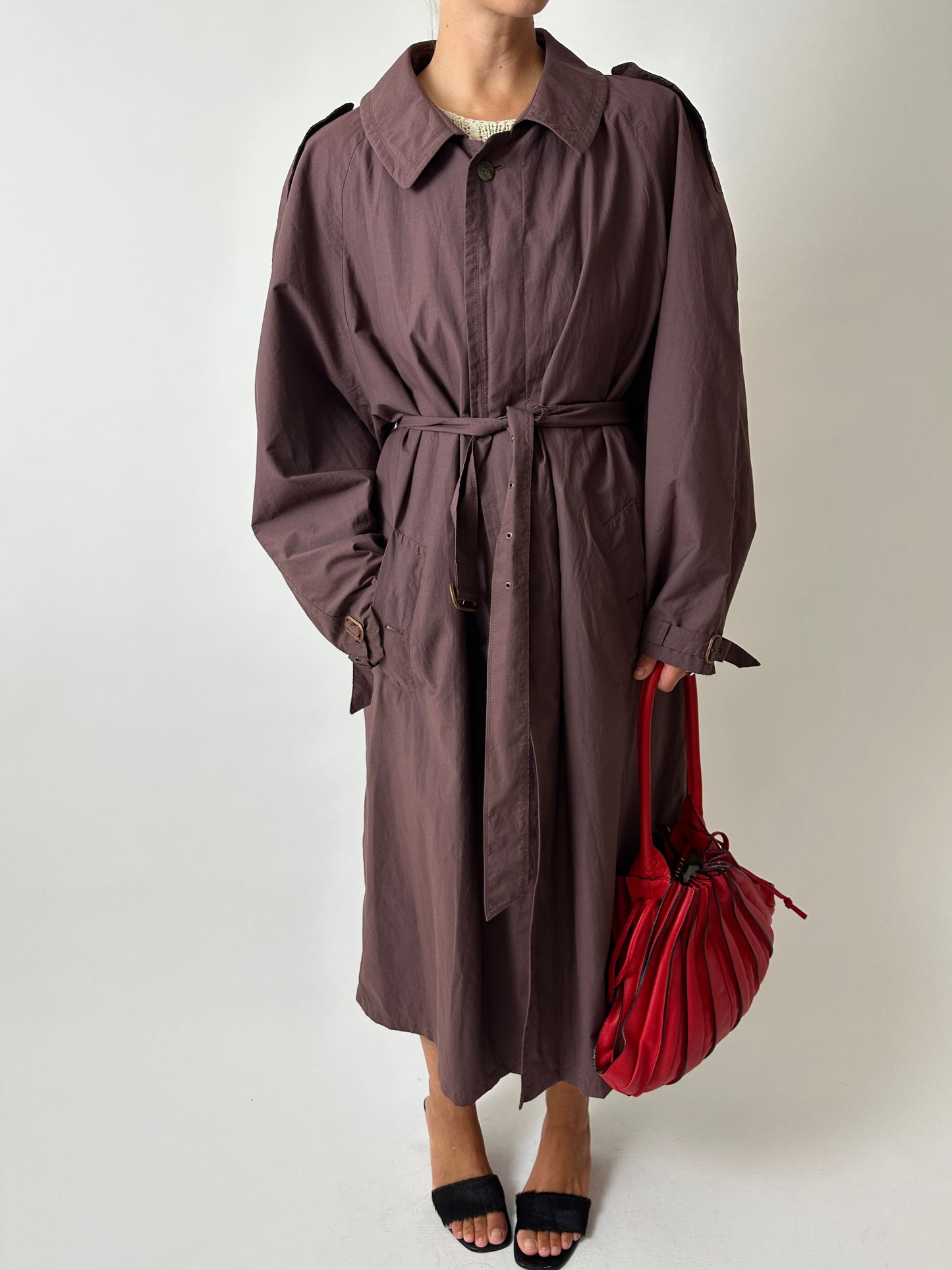 Oversized trench coat | Plum