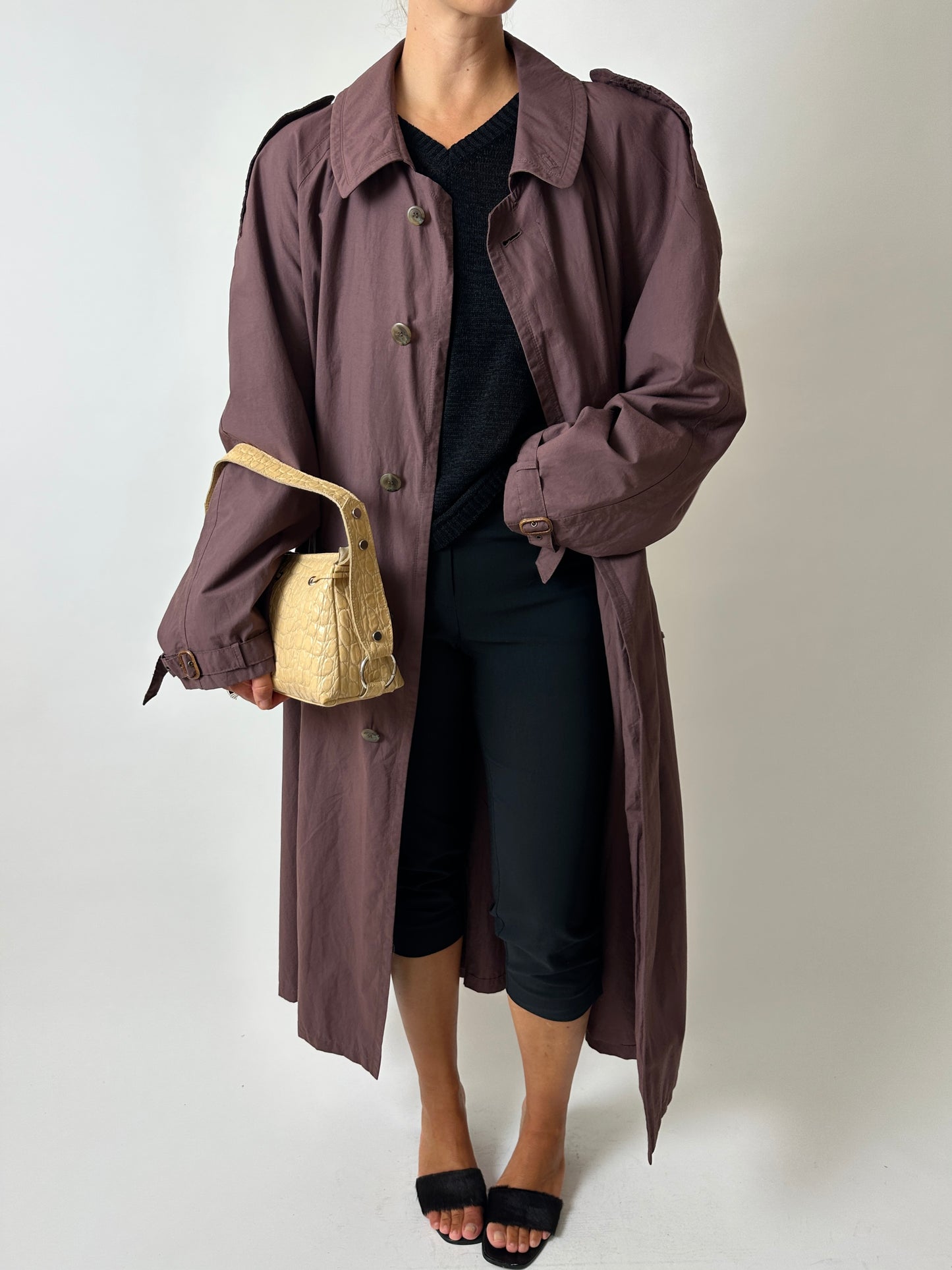 Croc embossed leather bag | Soft sand