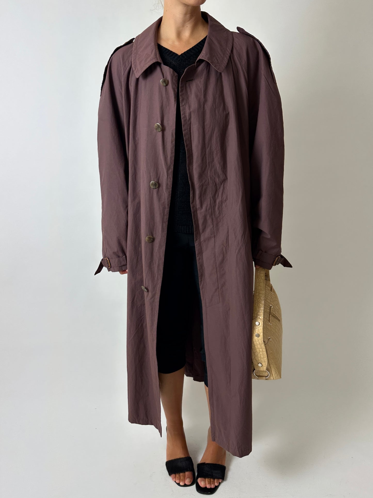 Oversized trench coat | Plum