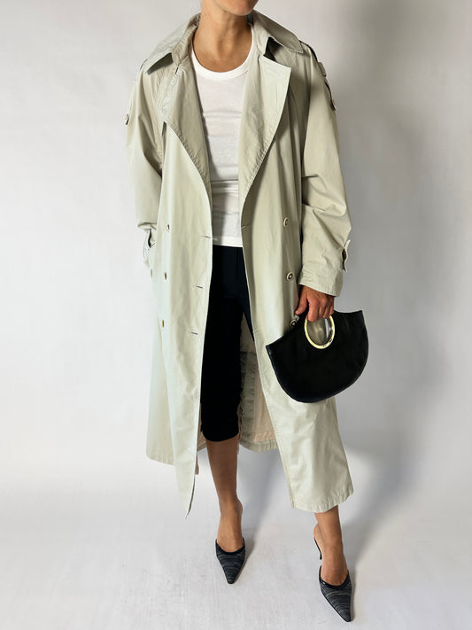 Long trench coat | Soft grey