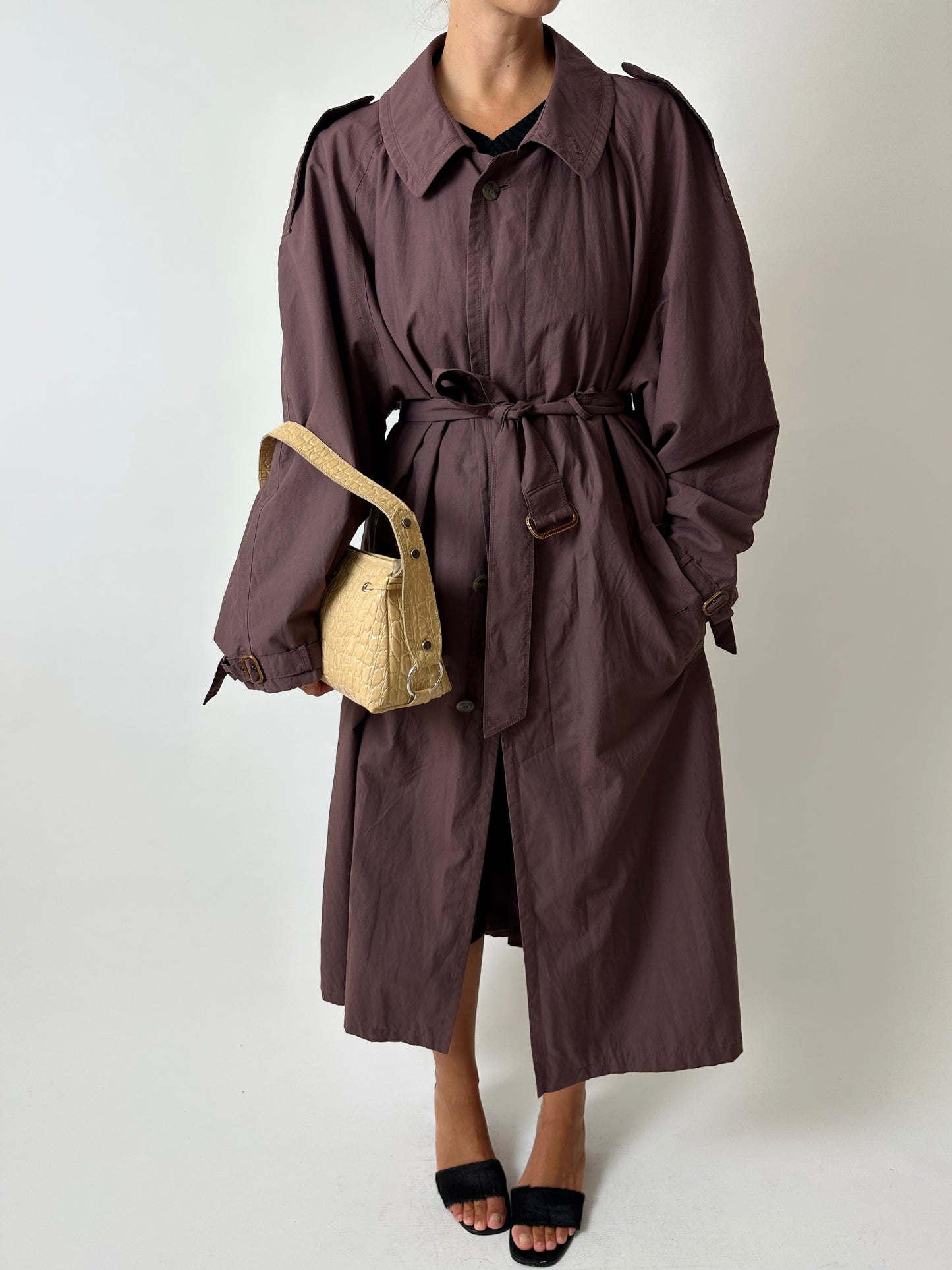 Oversized trench coat | Plum
