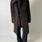 Long Alpaca wool coat | Dark Brown